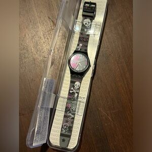 VINTAGE Unworn 2007 REAL PUNK GB235 Swatch Watch Vintage | Skulls Swatch Watch